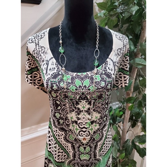 Style & Co. Women's Multicolor Polyester Scoop Neck Short Sleeve Top Blouse XL - Picture 12 of 12